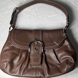 Coach F15204 Brown SOHO Pleated Shoulder Bag